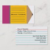 Privatunterricht-Visitenkarte Visitenkarte (Vorne/Hinten)