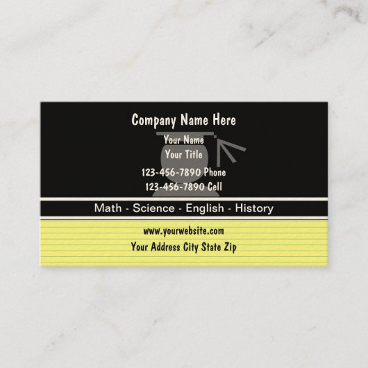 Privatunterricht-Visitenkarten Visitenkarte (Vorderseite)