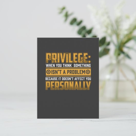 Privileg Definition Ziviler Rechte Menschenrechte Postkarte (Stehend Vorderseite)