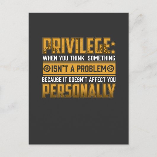 Privileg Definition Ziviler Rechte Menschenrechte Postkarte (Vorderseite)