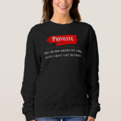 Privilege Definition Equality Civil Human Rights J Sweatshirt (Vorderseite)