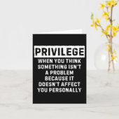 Privilege erklärt Schwarzes Leben Problem Schwarze Karte (Gelbe Blume)
