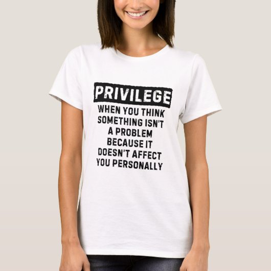 Privilege erklärt Schwarzes Leben Problem Schwarze T-Shirt (Vorderseite)