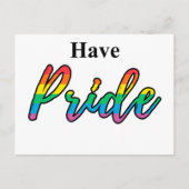 Privileges Zitat mit fett geriebenem Regenbogentex Postkarte (Vorderseite)