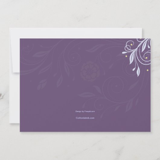 Privilegierte Lila Einladung (Rückseite)