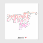 Prix-Anweisung Support-Liebe Rosa Glitzer Notebook Aufkleber (Blatt)