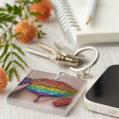 Prix Key Ring - Rainbow Lipstick Lesbian Schlüsselanhänger (Vorderseite rechts)