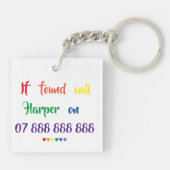 Prix Key Ring - Rainbow Lipstick Lesbian Schlüsselanhänger (Rückseite)