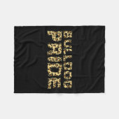 Prix Leopard School Spirit Sports Fan Game Day Fleecedecke (Vorderseite (Horizontal))