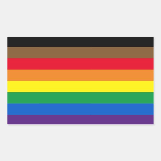 Prix lgbt lgbtq Diversity inklusive Regenbogenflag Rechteckiger Aufkleber (Vorderseite)