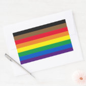 Prix lgbt lgbtq Diversity inklusive Regenbogenflag Rechteckiger Aufkleber (Umschlag)