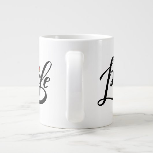 Prix Script Herz Jumbo-Tasse (Rückseite)