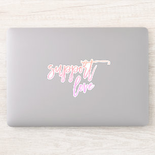 Prix Statement Support Liebe Pink Glitzer Notebook Aufkleber