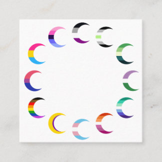 Prix Time Crescent Moon Design Quadratische Visitenkarte