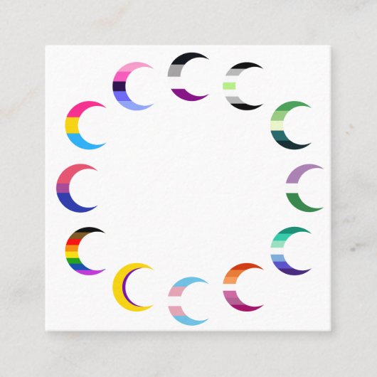 Prix Time Crescent Moon Design Quadratische Visitenkarte (Vorderseite)