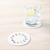 Prix Time Crescent Moon Design Runder Pappuntersetzer (Vor Ort)