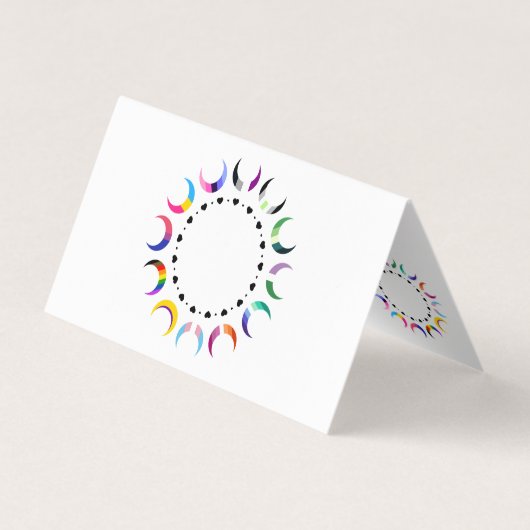 Prix Time Crescent Moon Design Visitenkarten (Rückseite)