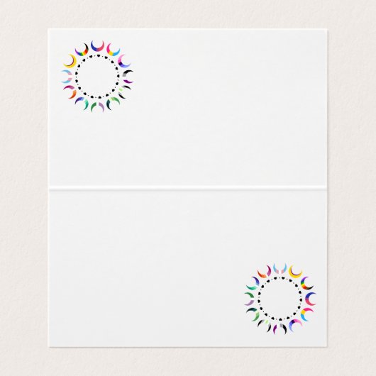 Prix Time Crescent Moon Design Visitenkarten (Innenseite Aufgefaltet)