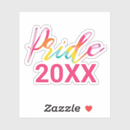 Prix Watercolor Regenbogenskript mit benutzerdefin Aufkleber