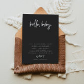 PRIYA Black Contemporary Modern Minimalistisch Bab Einladung