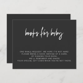 PRIYA Modern Edgy Black Books for Baby Card Einladung