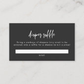 PRIYA Moderne Black Baby Diaper Raffel Platzkarte (Vorderseite)