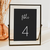 PRIYA Moderne Edgy Black Minimalistische Tischnumm Einladung
