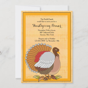 Prized Turkey Erntedankfest-Einladung zum Abendess Einladung