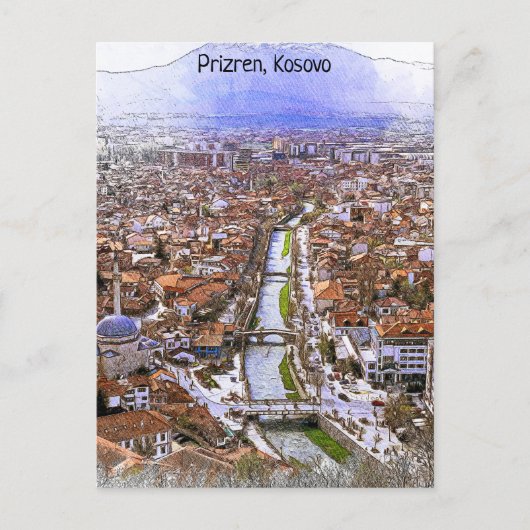 Prizren Kosovo City View Postkarte (Vorderseite)