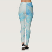 Prizzy Prints - Einzigartiges Aquamarines Blau Leggings (Rückseite)