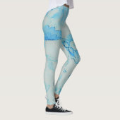 Prizzy Prints - Einzigartiges Aquamarines Blau Leggings (Rechts)