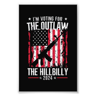 Pro 45 Ich wähle den Outlaw und den Hillbilly Fotodruck