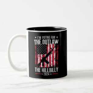 Pro 45 Ich wähle den Outlaw und den Hillbilly Zweifarbige Tasse