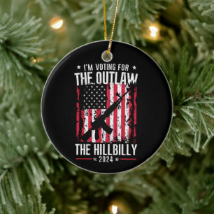 Pro 45 Ich wähle The Outlaw And The Hillbilly Keramik Ornament
