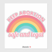 Pro Abortion - Behalt Abtreibung auf sichere und l Aufkleber (Blatt)