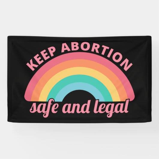 Pro Abortion - Behalt Abtreibung auf sichere und l Banner (Horizontal)