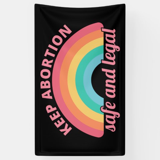 Pro Abortion - Behalt Abtreibung auf sichere und l Banner (Vertikal)