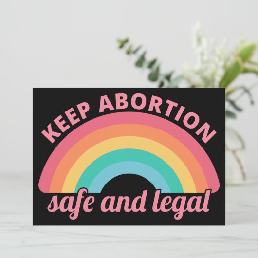 Pro Abortion - Behalt Abtreibung auf sichere und l Einladung (Stehend Vorderseite)