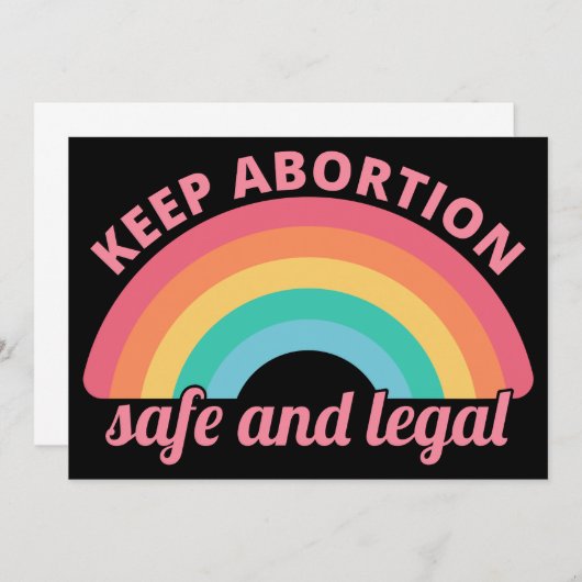 Pro Abortion - Behalt Abtreibung auf sichere und l Einladung (Vorne/Hinten)