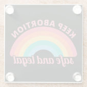 Pro Abortion - Behalt Abtreibung auf sichere und l Glasuntersetzer (Rückseite)