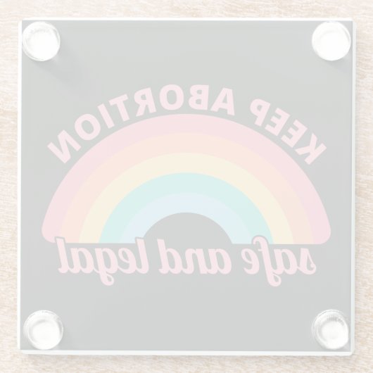 Pro Abortion - Behalt Abtreibung auf sichere und l Glasuntersetzer (Rückseite)