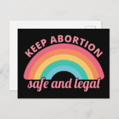 Pro Abortion - Behalt Abtreibung auf sichere und l Postkarte (Vorne/Hinten)