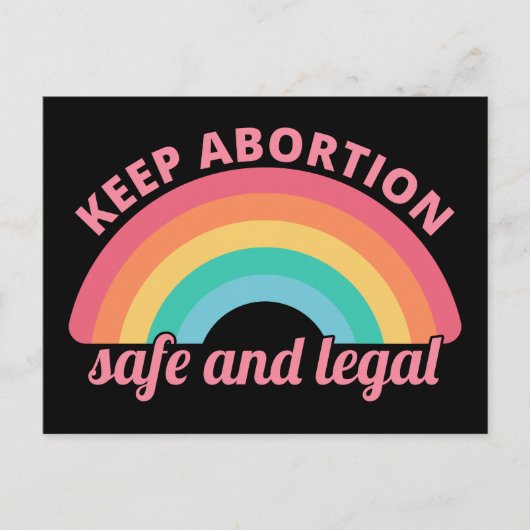 Pro Abortion - Behalt Abtreibung auf sichere und l Postkarte (Vorderseite)