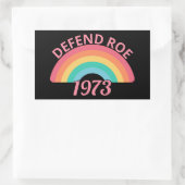 Pro Abortion - Defend Roe / Wade II Rechteckiger Aufkleber (Tasche)