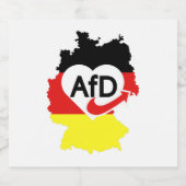Pro AFD Deutschland | Spruch Alternative T - Shirt Bierflaschenetikett (Einzelnes Label)