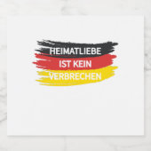 Pro AFD Deutschland | Spruch Alternative T - Shirt Bierflaschenetikett (Einzelnes Label)