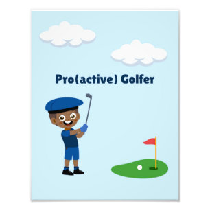 Pro(aktiver) Golfer Kleinkind-Wandkunst Fotodruck