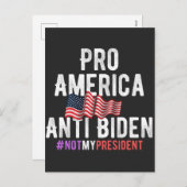 PRO AMERICA ANTI BIDEN FEIERTAGSPOSTKARTE (Vorne/Hinten)