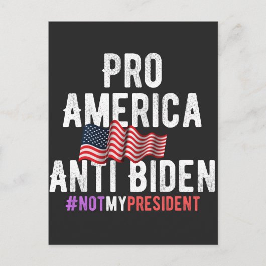 PRO AMERICA ANTI BIDEN FEIERTAGSPOSTKARTE (Vorderseite)