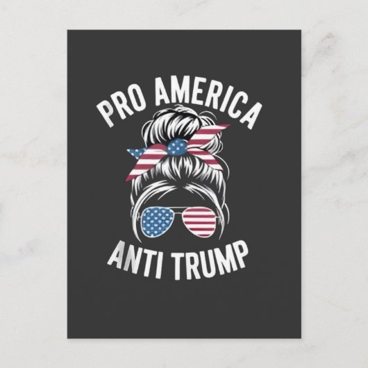 Pro-America Anti-Trump American USA Flag Resist Einladungspostkarte (Vorderseite)